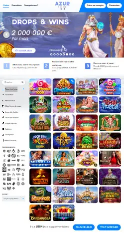 l'application et interface 10Black Casino